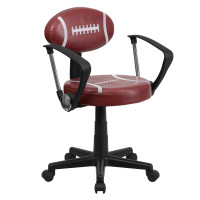 Flash Furniture Football Task Chair with Arms BT-6181-FOOT-A-GG